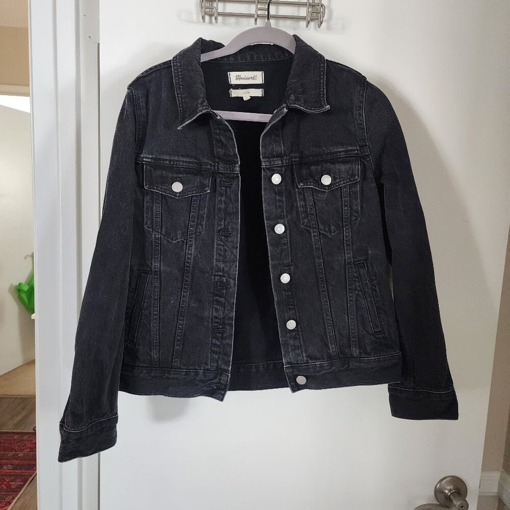 Madewell The Jean Jacket Lunar Wash Black Denim